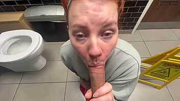 I Love Worshipping Cock And Swallowing Cum In A Public Toilet