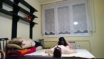 Sexy pinay sucks deep then sits on cock