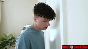 stepmom asked him to soap her back in shower