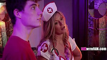 Halloween fright turns into hot stepmom delight