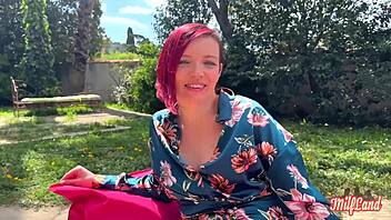 redhead gets destroyed by two big cocks