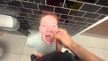 I Love Worshipping Cock And Swallowing Cum In A Public Toilet