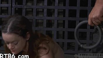 Clamped Knockers And Intense Toy Play For Sub