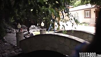 busty milf and hubby punish petite neighbor hard