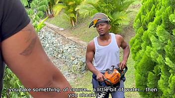gardener sees boss wife wants big black cock outside