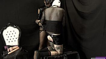 the kinky slut queen dark dea whip and pegging ass of her slave part2