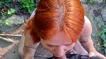 naughty redhead caught having sex on guarujá beach with a stud