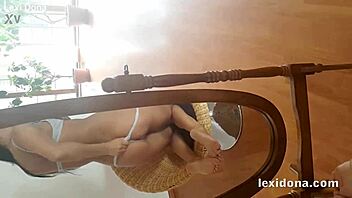 lexidona strips in front of mirror