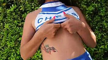 super sexy naked cheerleader flashing