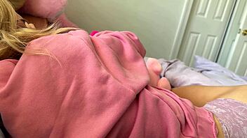 Tiny petite teen enjoys day off with older man in pov
