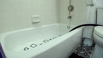 annie archer gives wet pov blowjob and deepthroat in shower