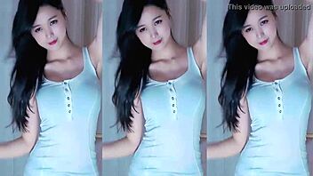 chinese girl dances and teases