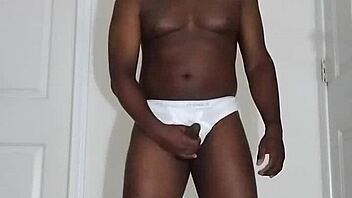 My first time masturbating since august in white underwear