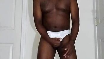 My first time masturbating since august in white underwear