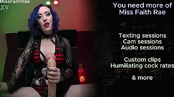 miss faith rae gives humiliating joi with mouth soaping