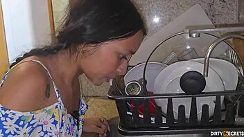 Employee fucks maid then threesome surprise