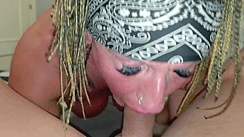 deep blowjob with milk from muscular guy