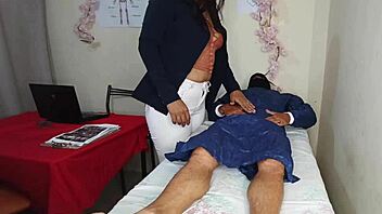 Perverted doctor fucks her patient in the office