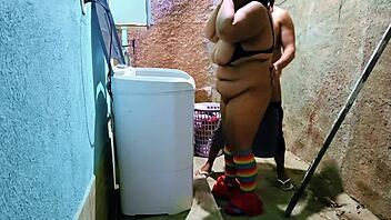 Latina Milf Enjoys Backyard Passion