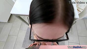 Did you agree to a free pussy day with this geeky girl