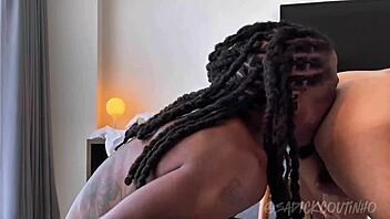 cancun interracial scene with arab beauty and black king