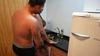 brazilian housewife gets fucked hard by young lover