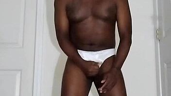 My first time masturbating since august in white underwear