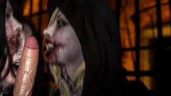Big tits and ass halloween compilation with erotic scenes