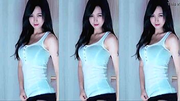 chinese girl dances and teases