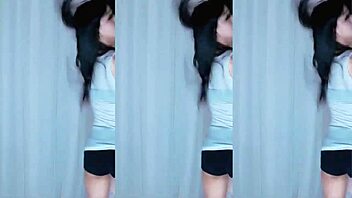 chinese girl dances and teases