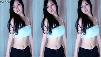 chinese girl dances and teases
