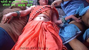Indian woman in hot family scene