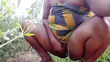 Beautiful maiden takes a long walk through the bush