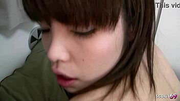 tiny japanese girl squirts hard from creampie