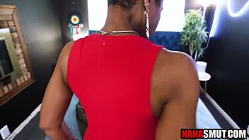 Ebony mature woman hungers for young cock in pov
