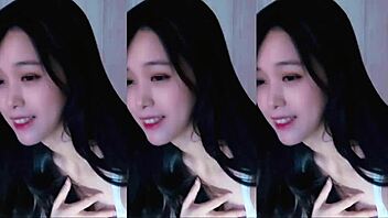 chinese girl dances and teases