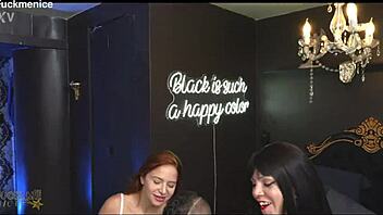 Alpha guy fucks three girls while cuckold watches