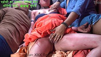 Indian woman in hot family scene