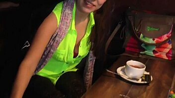 babe from bar drops down to suck dick hard