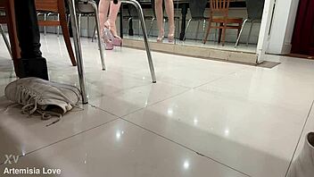 i love wearing sexy high heels during my solo striptease