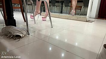 i love wearing sexy high heels during my solo striptease