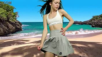 she has no panties wait until the wind blows