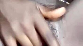 Clean shaved pussy looks wet and ready