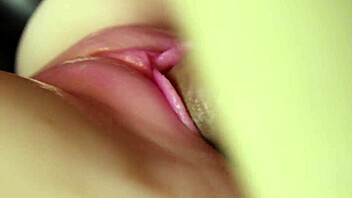 Filled wet cute pink pussy receives creampie