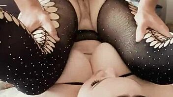 phat ass brunette bombshells get smashed by thick cock in garage