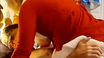 Mature woman rides big cock on couch