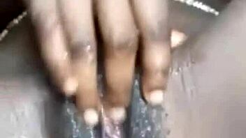 Clean shaved pussy looks wet and ready