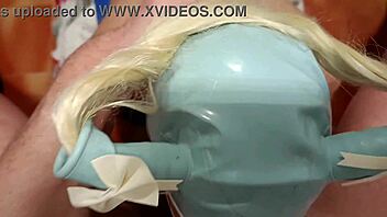 Milf with blonde pigtails gives pov blowjob