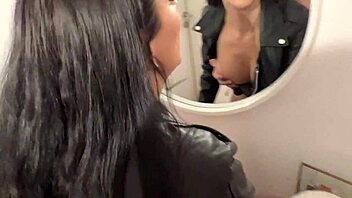 Milf in leather outfit reaches orgasm twice from big cock