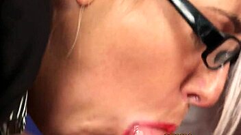 classy british babes give cfnm handjobs and suck in the office